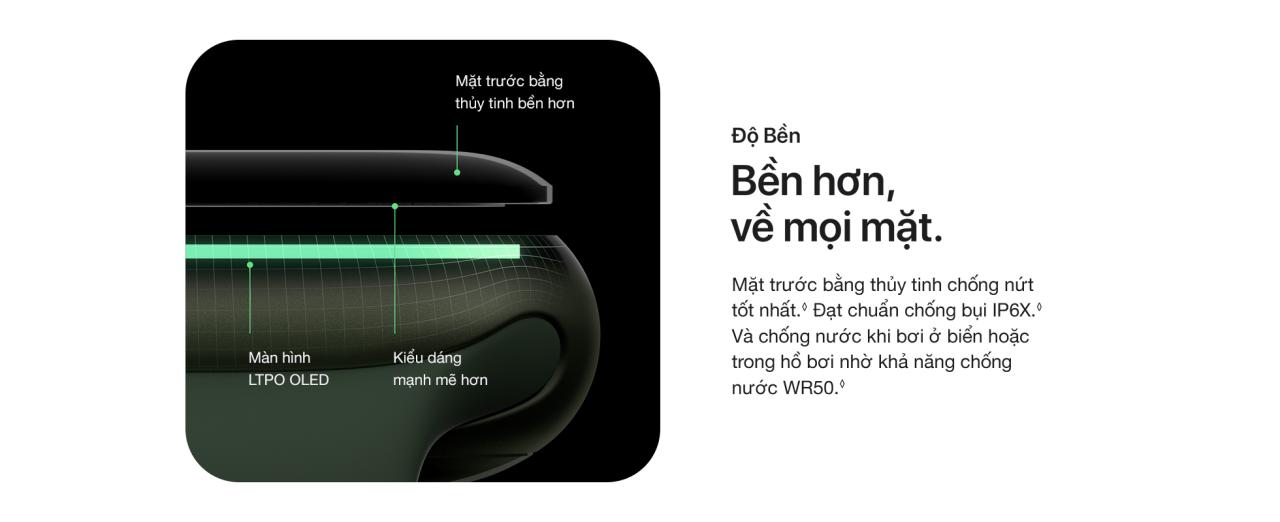 Apple Watch Series 7 LTE 41mm - Độ bền